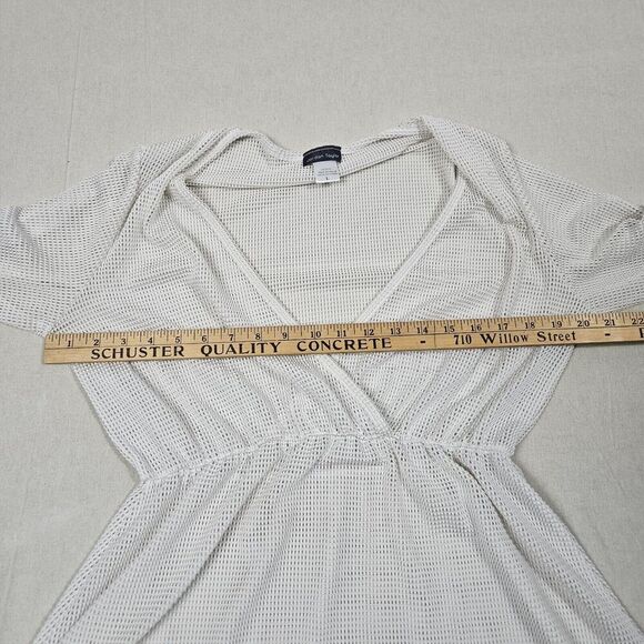 Jordan Taylor White Mesh Swimsuit Cover Up Tunic Dress See through Large - Picture 5 of 6
